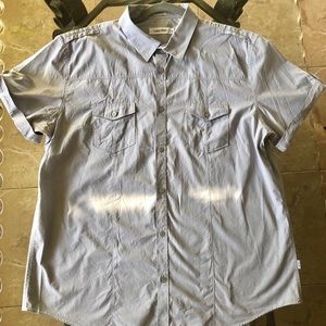 Calvin Klein grey short sleeve button down